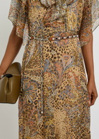 Etro Embellished Leather Chain Belt Brown