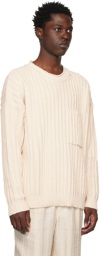 Golden Goose Off-White Patch Pocket Sweater