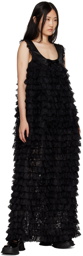 Shushu/Tong Black Ruffle Maxi Dress