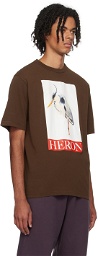 Heron Preston Brown Heron Bird Painted T-Shirt