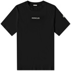 Moncler Men's Wavy Back Logo T-Shirt in Black