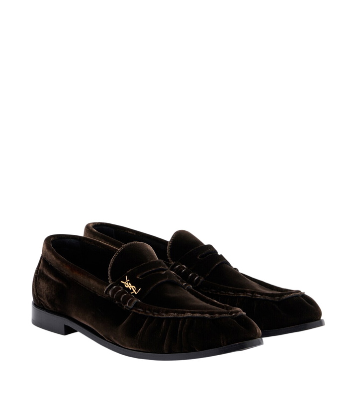 Photo: Saint Laurent Le Loafer velvet penny loafers