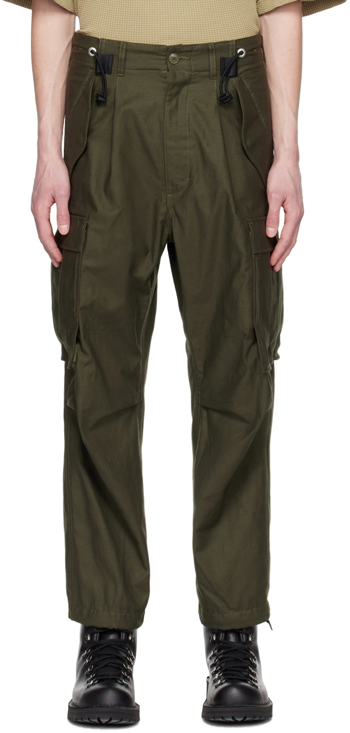 meanswhile Khaki Fatigue Overwrap Cargo Pants