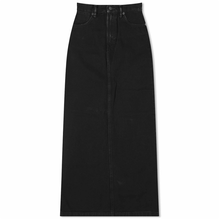 Photo: Acne Studios Women's Midi Denim Skirt in Black