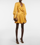 Zimmermann Wrap silk satin minidress