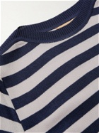 YURI YURI - Striped Serie-Knit Sweater - Blue