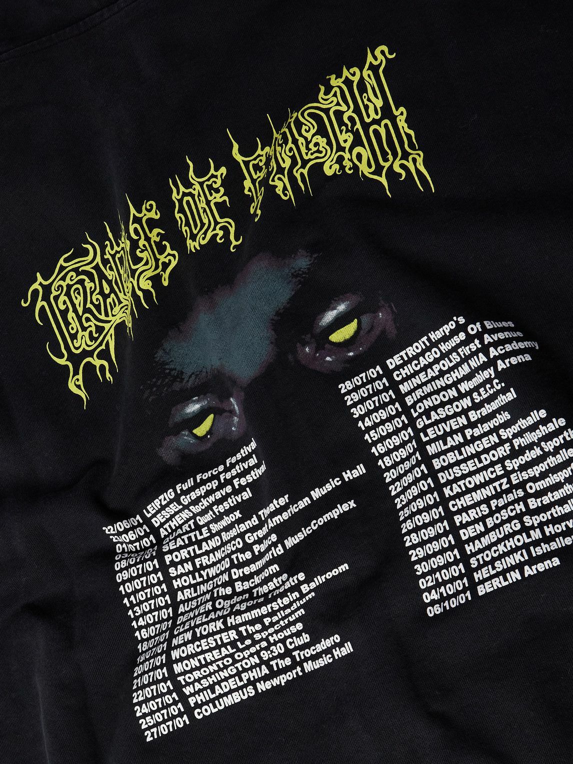 VETEMENTS - Cradle of Filth Oversized Printed Cotton-Jersey Zip-Up Hoodie - Black