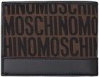 Moschino Brown All-Over Logo Wallet