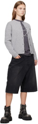 We11done Black Loose-Fit Denim Shorts