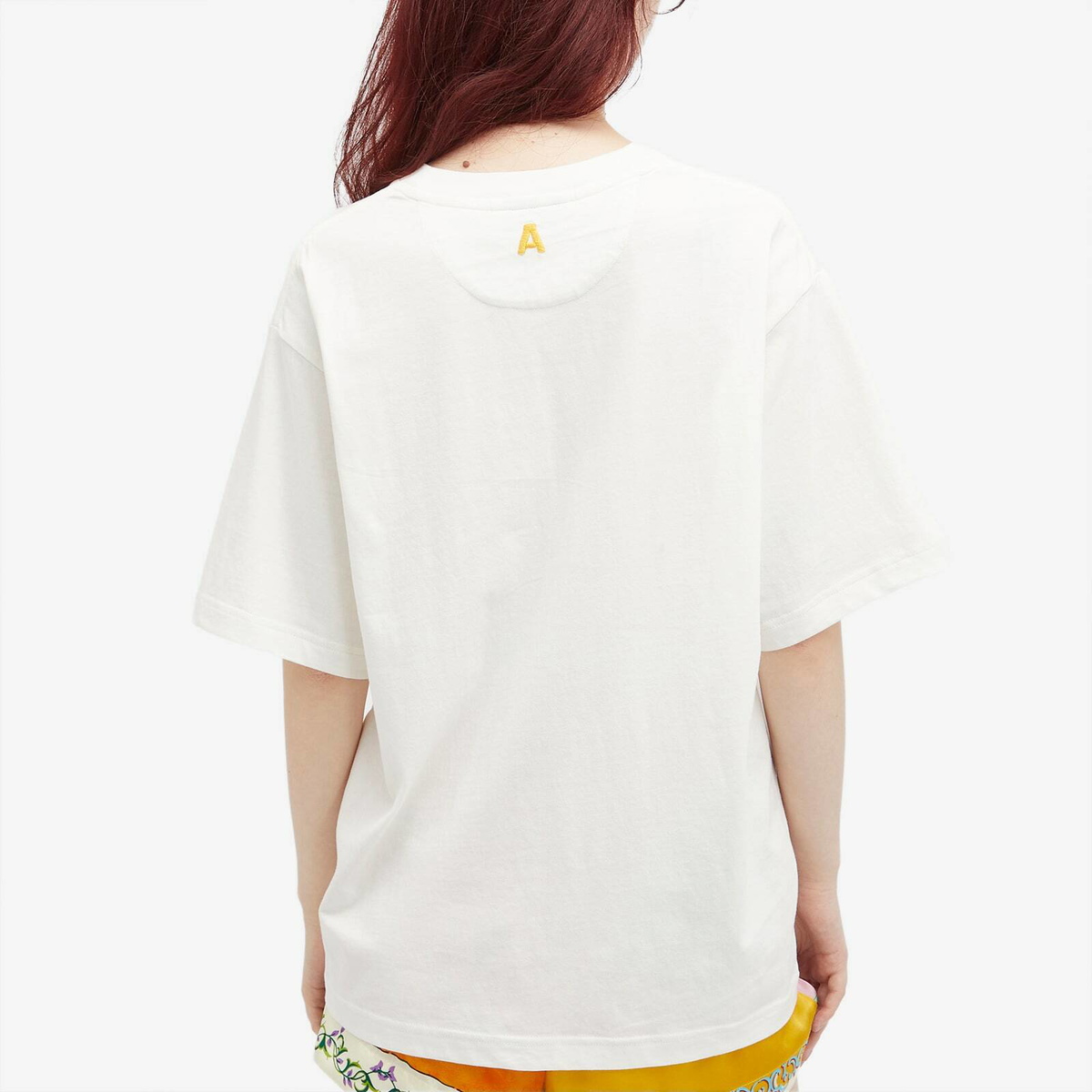 Alemais Women's Players Embroidered T-Shirt in Cream