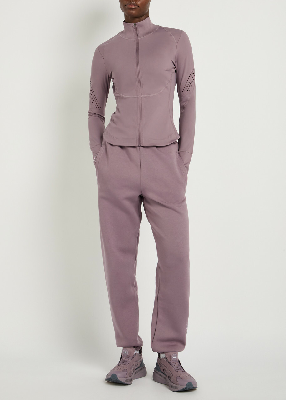 Adidas X Stella Mccartney Training Stretch-jersey Midlayer Jacket Purple