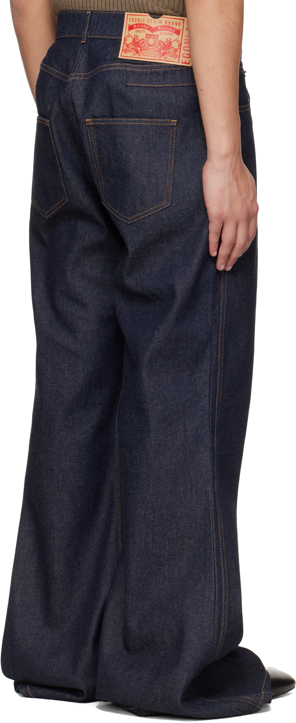 EGONlab Navy Overscaled Jeans