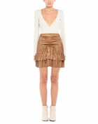 Manila Grace Womens Mini skirt Camel
