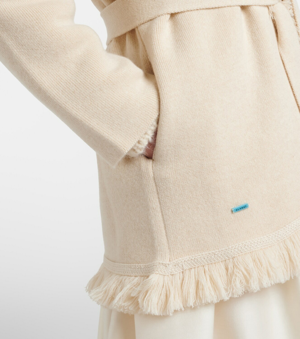 Alanui Finest fringed cashmere and cotton cardigan