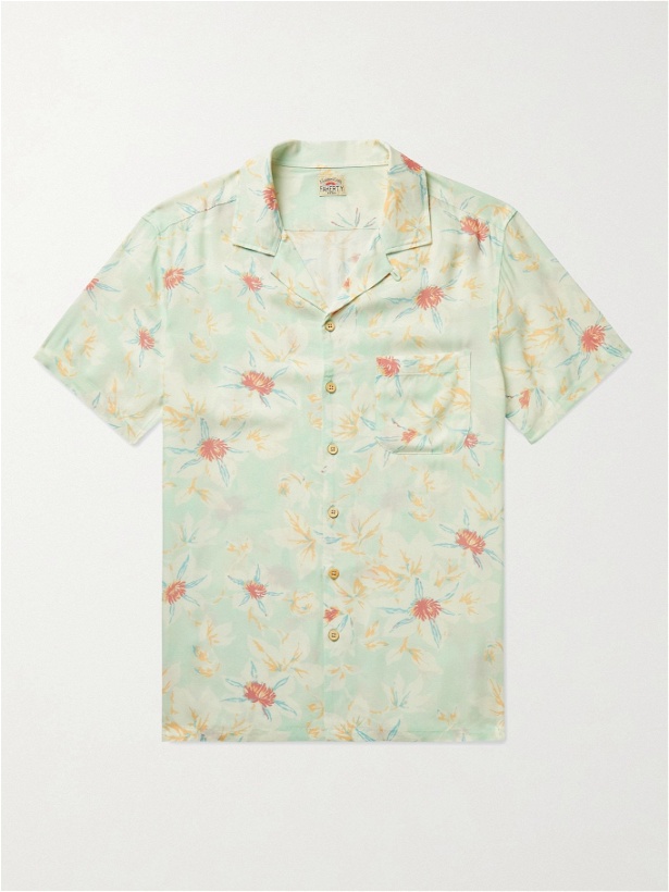 Photo: Faherty - Kona Camp-Collar Printed Recycled Voile Shirt - Green