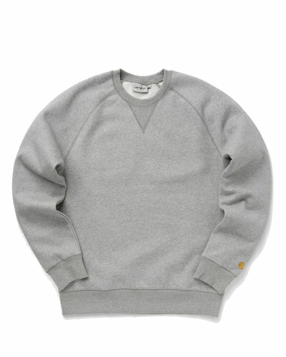 Photo: Carhartt Wip Chase Sweat Grey - Mens - Sweatshirts
