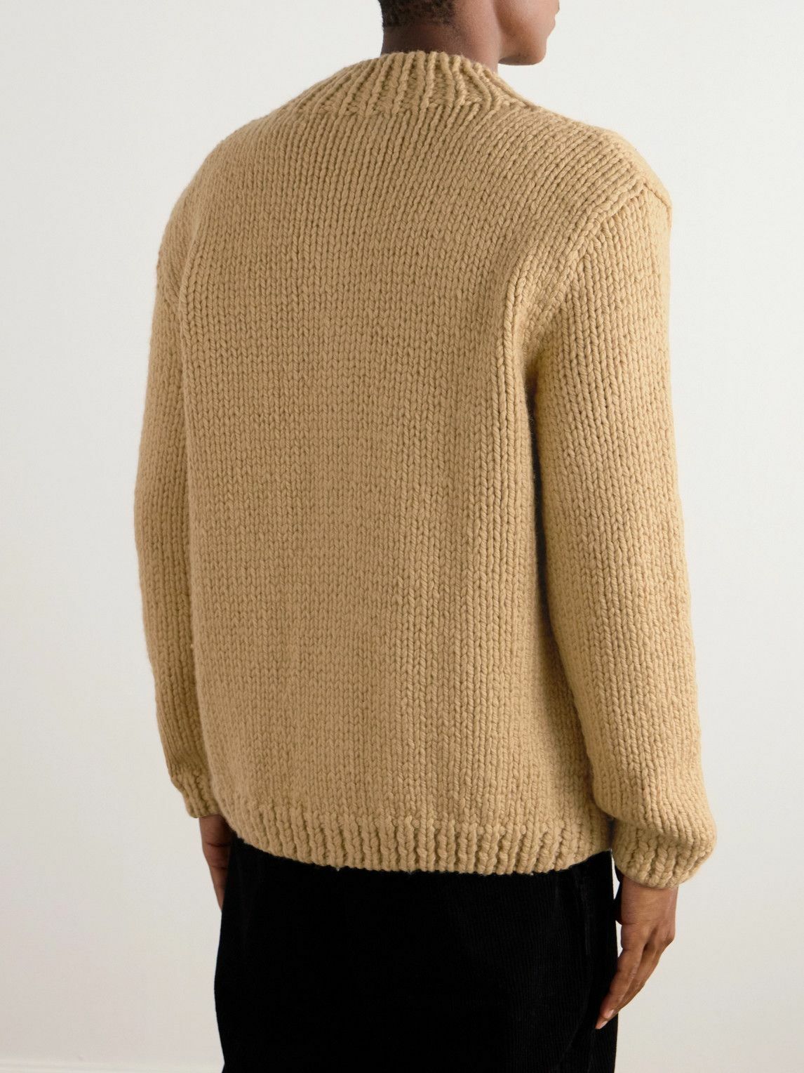 Federico Curradi - Ribbed Wool Cardigan - Neutrals