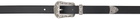 Kenzo Black Kenzo Paris Buckle Western Leather Belt