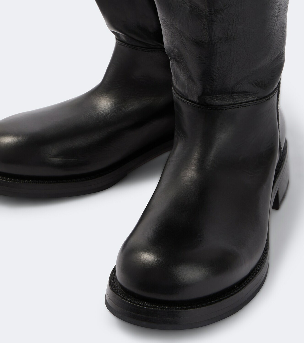 Balenciaga Motor leather knee-high boots