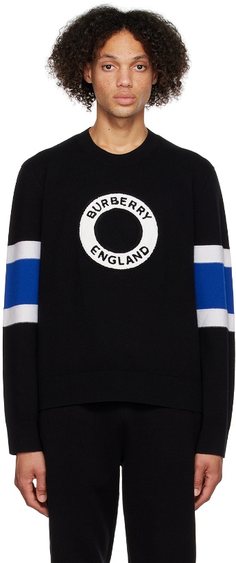 Photo: Burberry Black Embroidered Sweater
