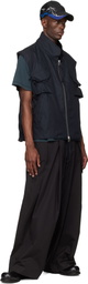 FFFPOSTALSERVICE Black Wide Belted Trousers