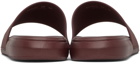 Alexander McQueen Burgundy Pool Slide Sandals