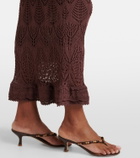 Staud Roan open-knit midi dress