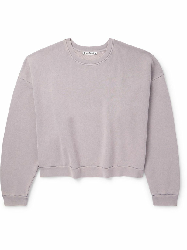 Photo: Acne Studios - Fester Garment-Dyed Cotton-Jersey Sweatshirt - Gray