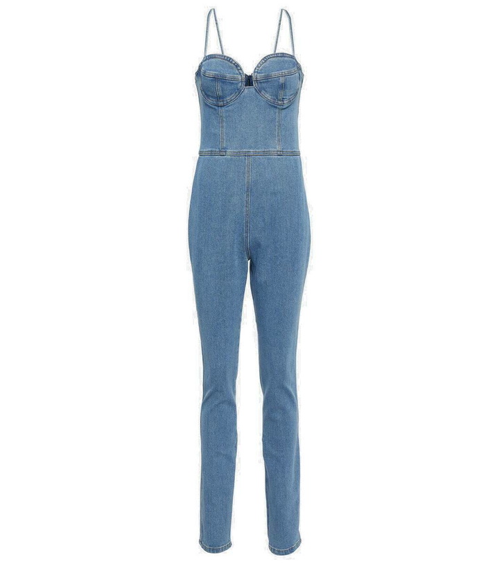Photo: Magda Butrym Bustier denim jumpsuit