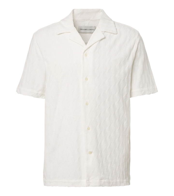 Photo: Frescobol Carioca Terry-trimmed cotton-blend bowling shirt