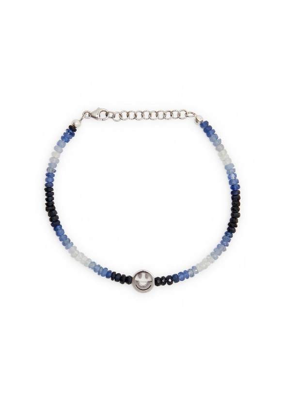 Photo: Roxanne First The Smiley Sapphire Beaded Bracelet - Blue - One Size