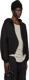 FFFPOSTALSERVICE Black Curved Zip-Up Hoodie