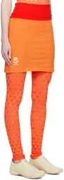 Maisie Wilen Orange & Red Pop Miniskirt