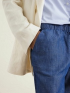 Barena - Tapered Linen and Cotton-Blend Trousers - Blue