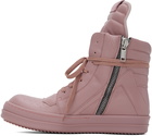 Rick Owens Pink Geobasket Sneakers