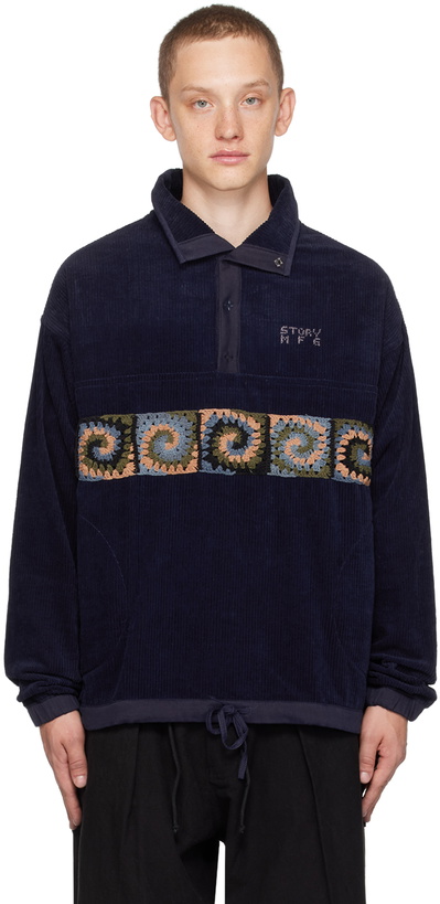 Photo: Story mfg. Blue Polite Sweater