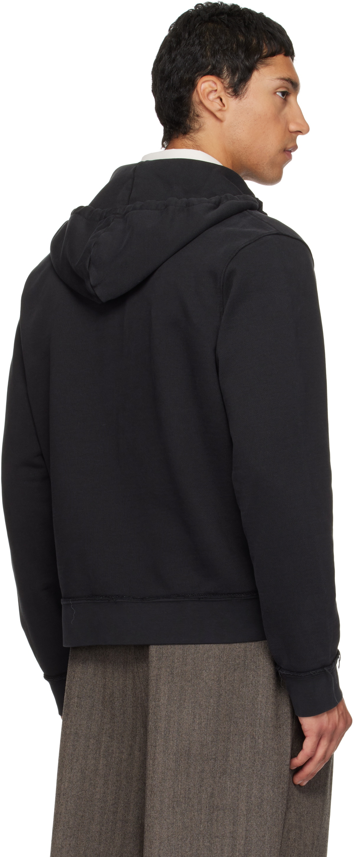 Camiel Fortgens Black Fitted Zip Hoodie