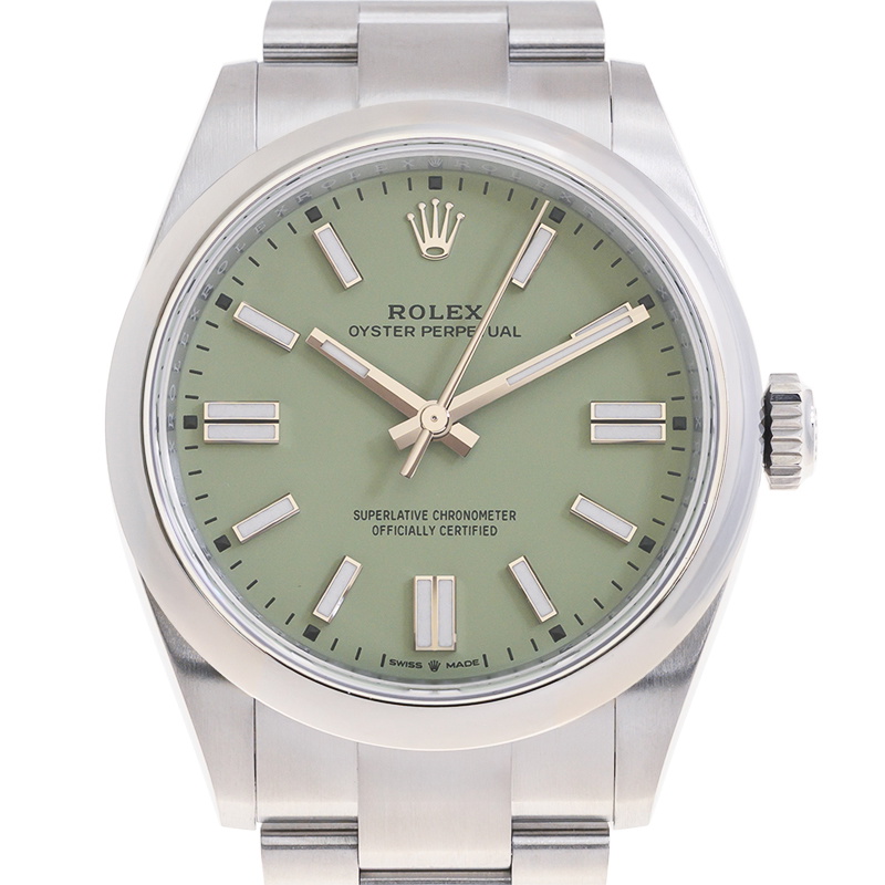 Rolex Oyster Perpetual Automatic Chronometer Green Dial Mens Watch M134300-0006