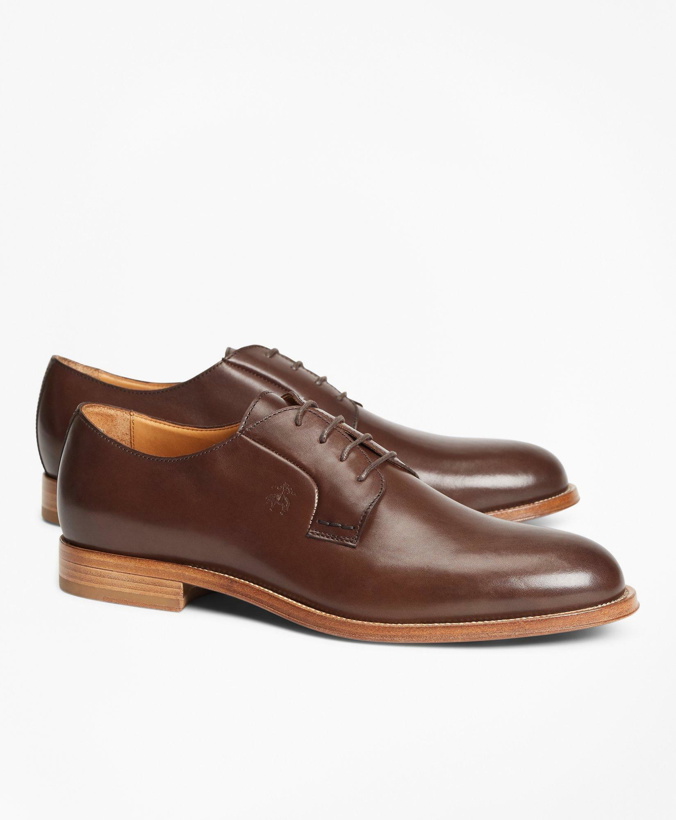 Photo: Brooks Brothers Men's Leather Lace-Up Shoes | Dark Brown