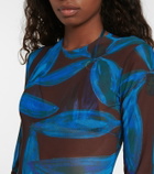 Louisa Ballou - High Tide printed mesh dress