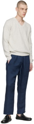 Massimo Alba Navy Keywest Trousers
