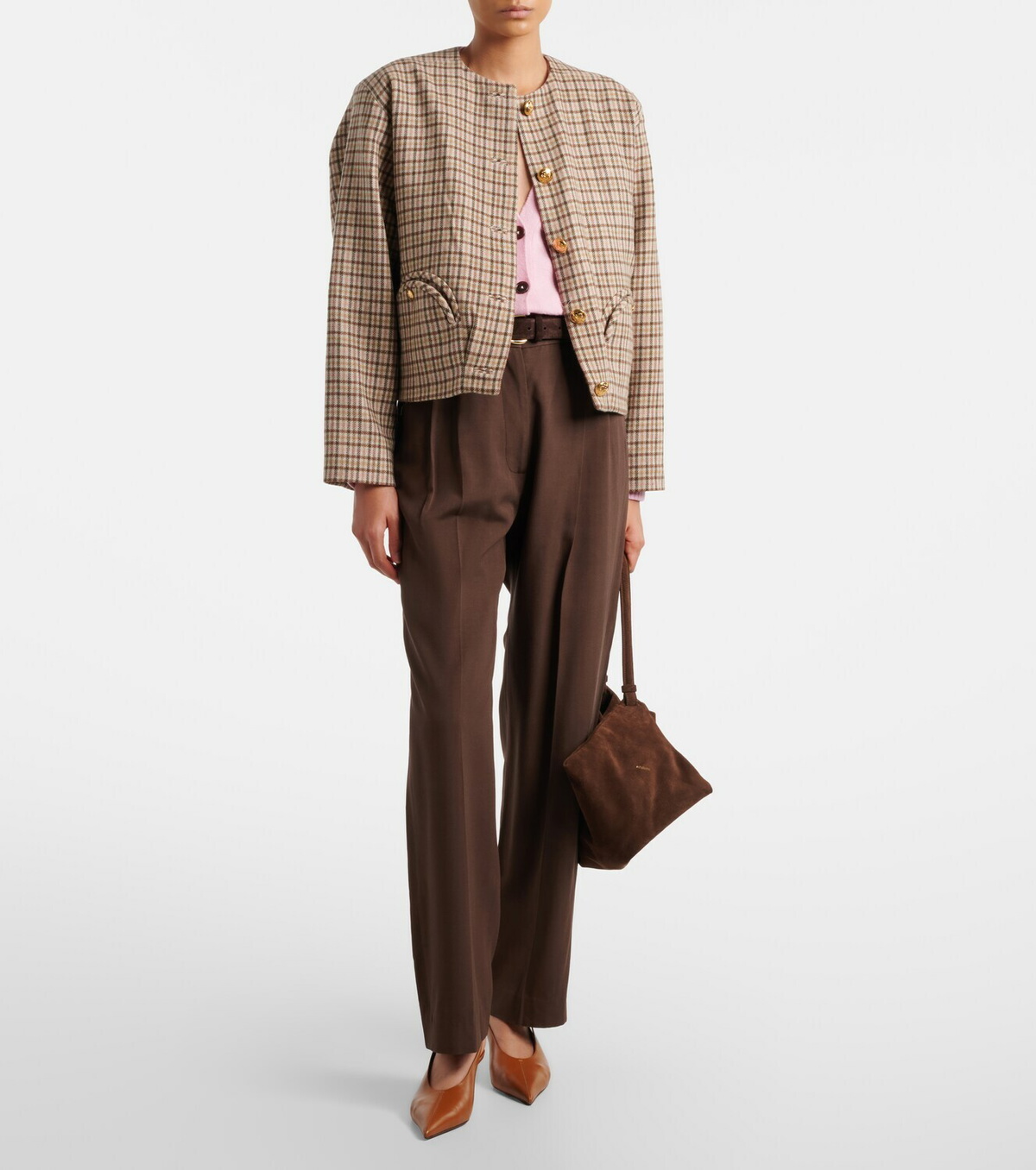 Blazé Milano Altai checked wool and cashmere jacket