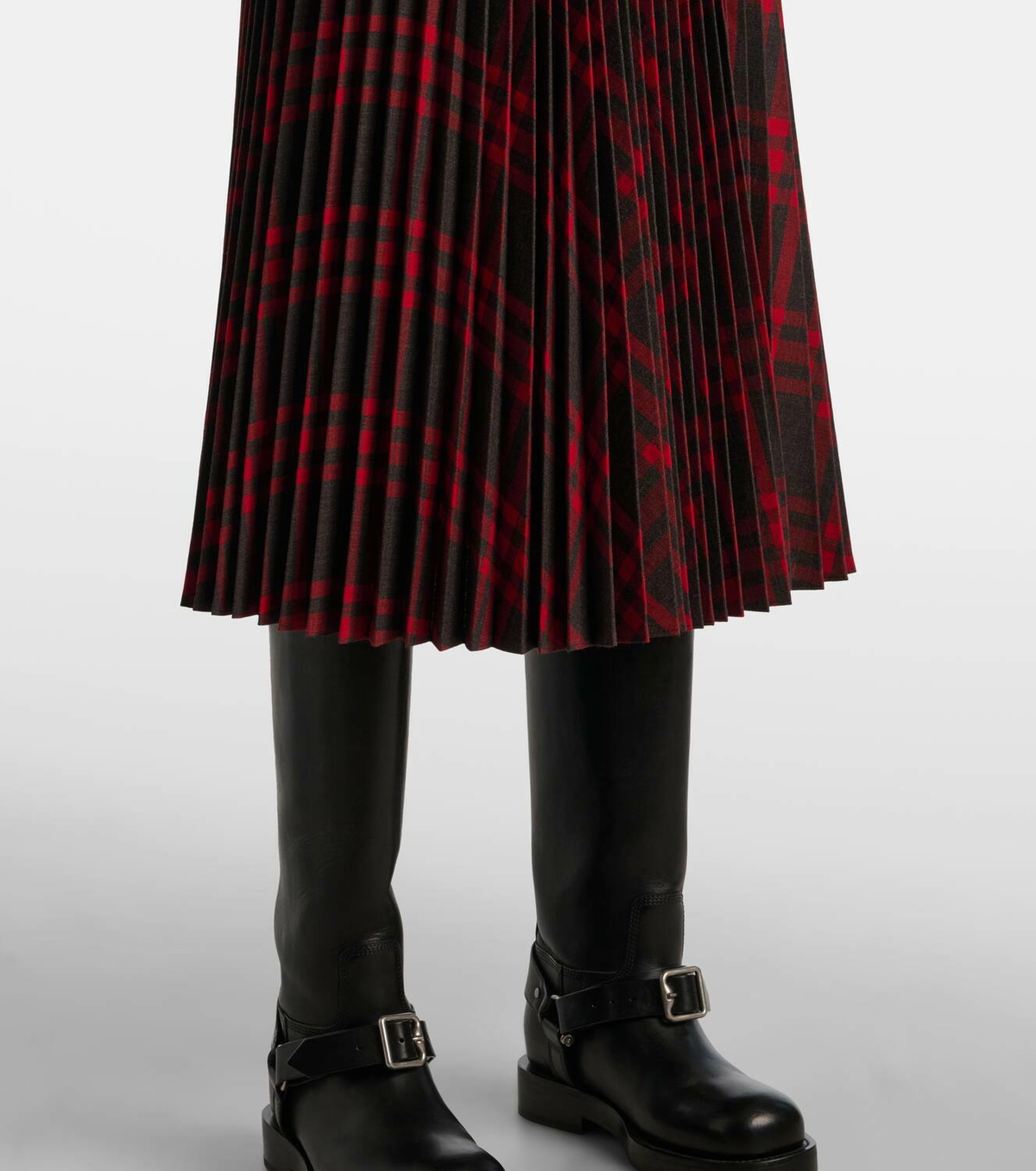 Burberry Burberry Check plissé midi skirt Burberry