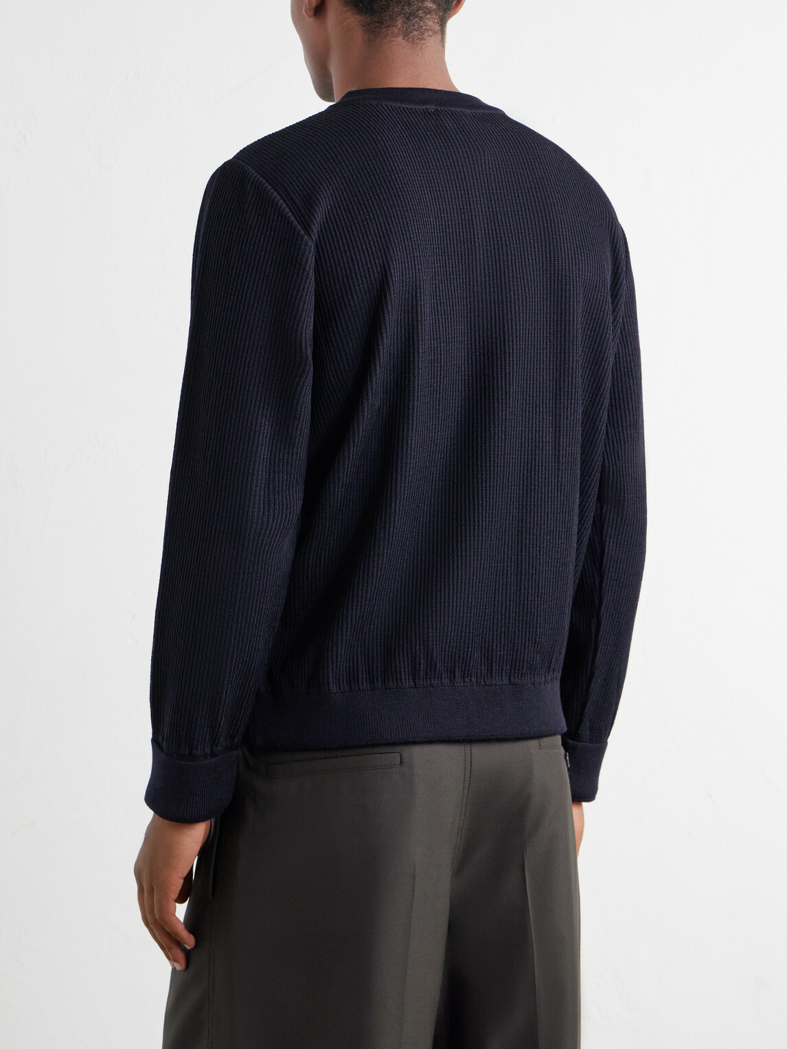 S.N.S. Herning - Stamina Ribbed Wool Sweater - Blue