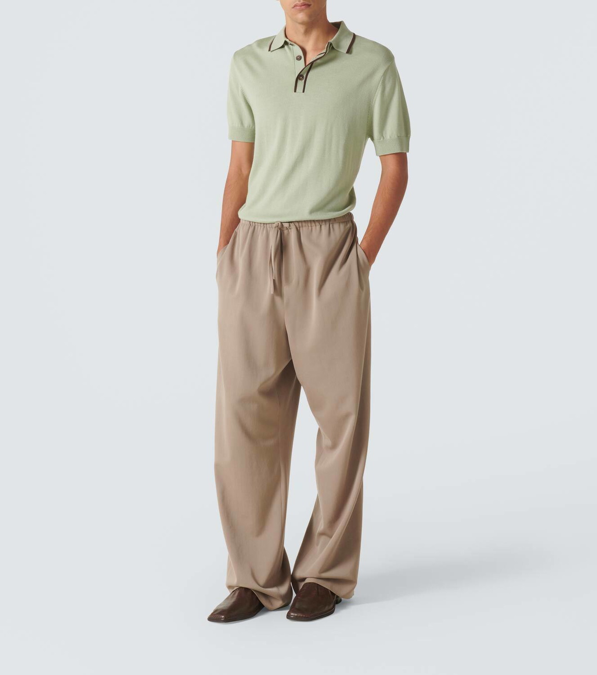 King & Tuckfield Wool polo shirt