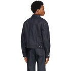 Dries Van Noten Indigo Denim Contrast Stitch Jacket