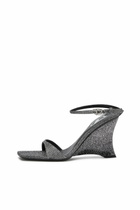 Diesel D-Amber-Wedge sandals in Lurex fabric - Sandals Womens in Silver