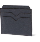 Valextra - Pebble-Grain Leather Cardholder - Blue