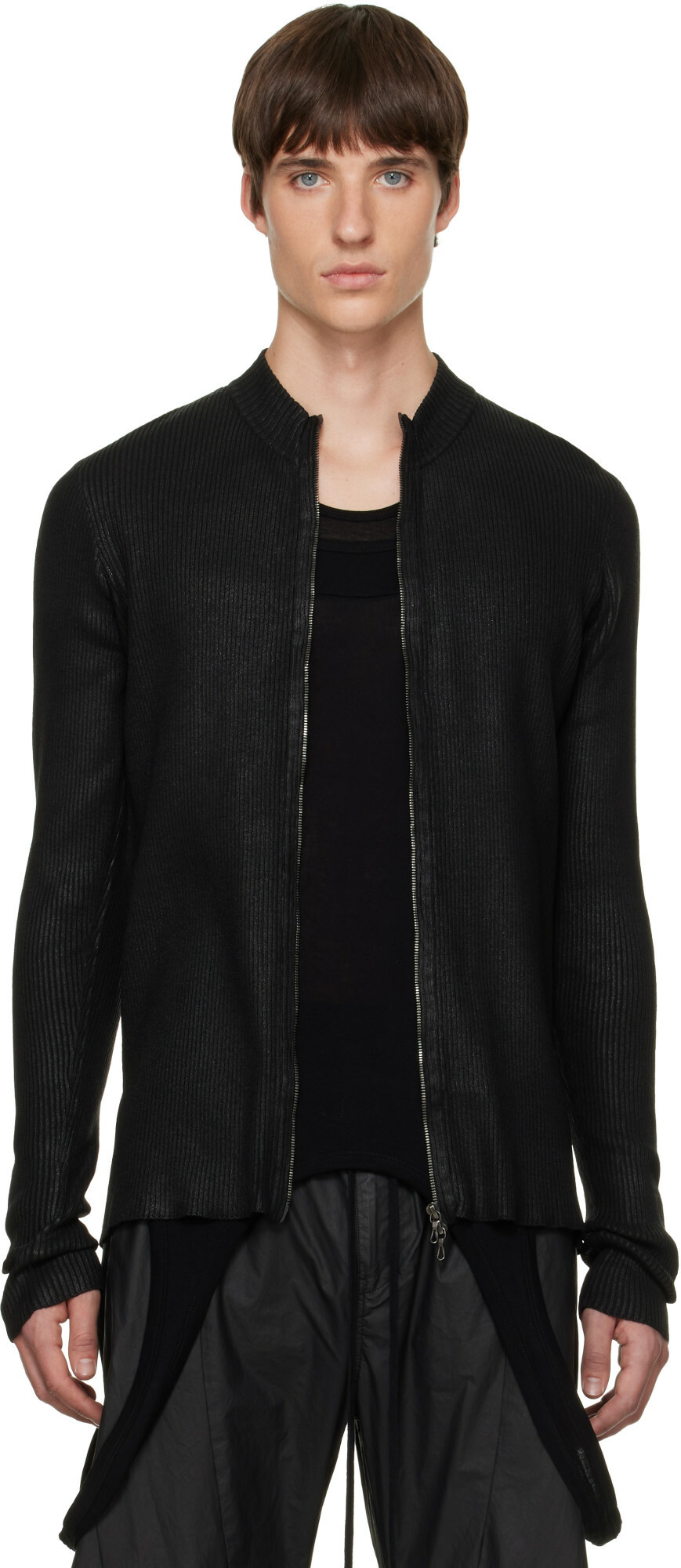 Julius Black Skinny Zip Sweater