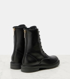 Max Mara Urbancombat leather combat boots